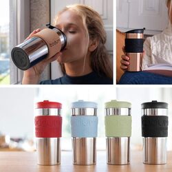 Bodum 0.35L Stainless Steel Travel Mug - Black